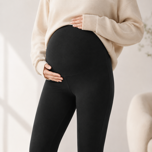 Thermal Fleece Over-Bump Maternity Leggings