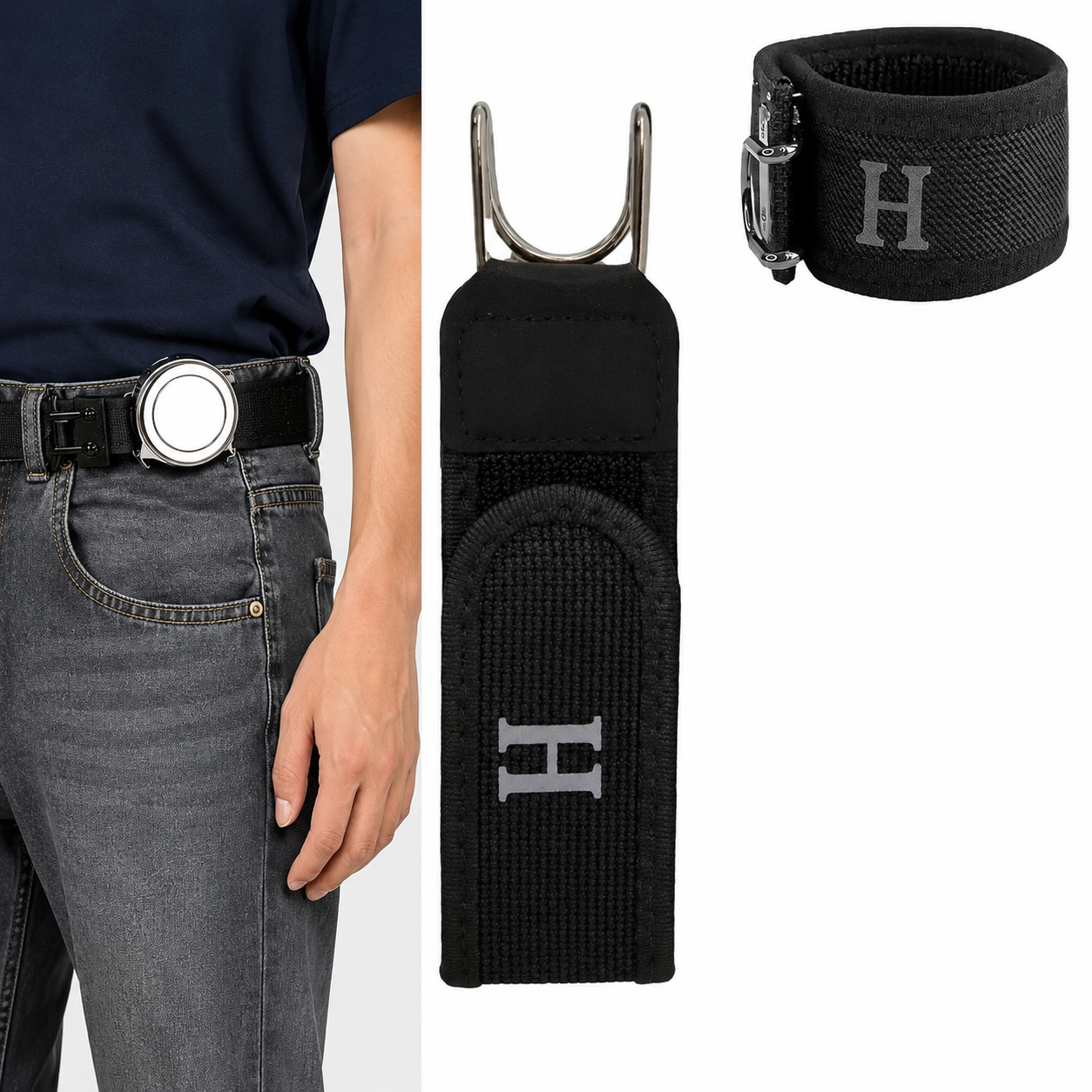 Gheren Buckleless Elastic Belt Hook