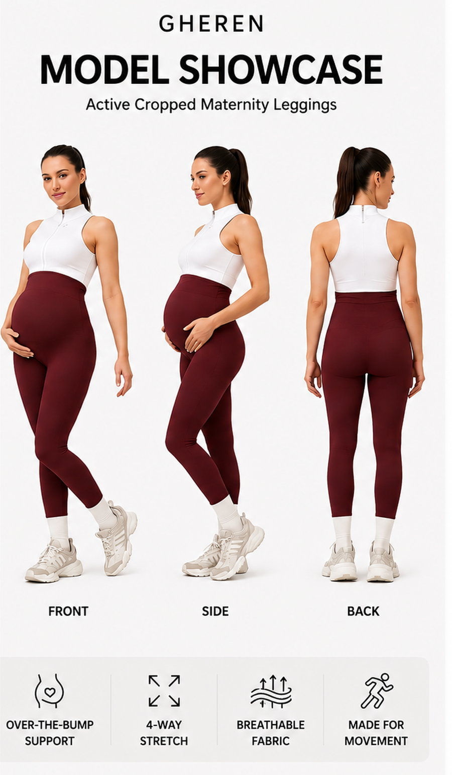 Active Cropped Maternity Leggings